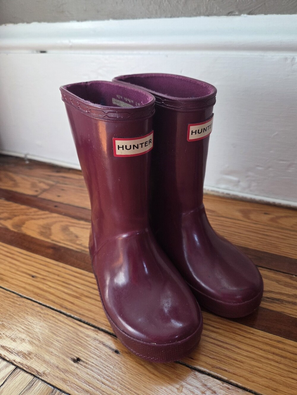 Hunter Kids' Rain Boots in Deep Burgundy